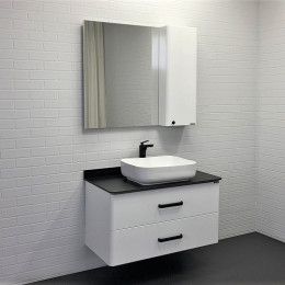 Comforty Зеркальный шкаф Амстердам 95 белый