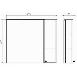 Comforty Зеркальный шкаф Амстердам 95 белый