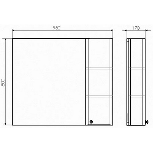 Comforty Зеркальный шкаф Амстердам 95 белый