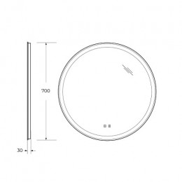 BelBagno Зеркало SPC-RNG-700-LED-TCH-SND