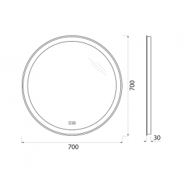 BelBagno Зеркало SPC-RNG-700-LED-TCH-WARM
