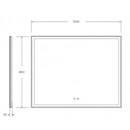 BelBagno Зеркало SPC-GRT-1000-800-LED-TCH-SND