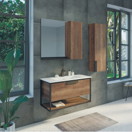 Comforty Зеркальный шкаф Кельн 90 дуб темный