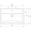 Vigo Тумба с раковиной Geometry 2-700 белая/бетон