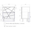 Vigo Тумба с раковиной Geometry 2-700 белая/бетон