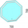 Corozo Зеркало Каре 70x70