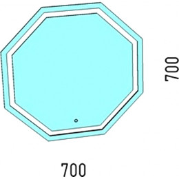 Corozo Зеркало Каре 70x70