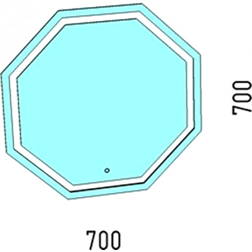 Corozo Зеркало Каре 70x70