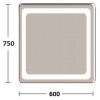 De Aqua Зеркало Смарт 6075 SMR 401 060