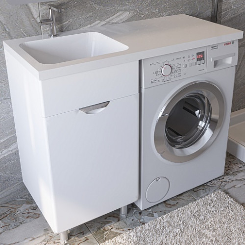 Stella Polare Мебель для ванной Кэтрин 110 L под стиральную машину с б/к белая