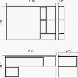 Comforty Зеркальный шкаф Турин 120 дуб бежевый