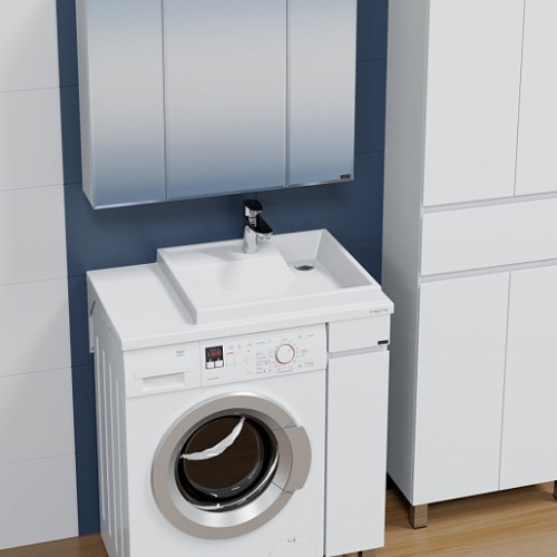 СанТа Тумба с раковиной под стиральную машину Марс 80 R белая