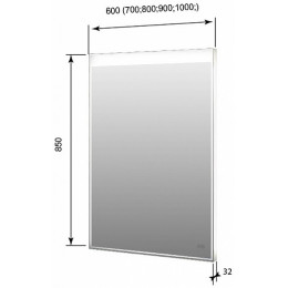 Aquanet Зеркало Алассио 70x85
