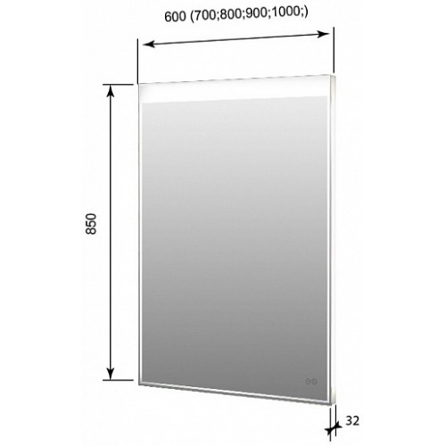 Aquanet Зеркало Алассио 70x85