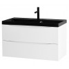 BelBagno Тумба с раковиной Marino 80 подвесная Bianco Lucido с раковиной 80/45 ART-AST-NERO