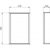 ASB-Mebel Зеркало Альпина 50 белое/дуб золотой