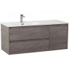 BelBagno Тумба с раковиной Kraft 100 L подвесная Cemento Grigio