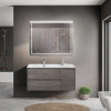 BelBagno Тумба с раковиной Kraft 100 L подвесная Cemento Grigio