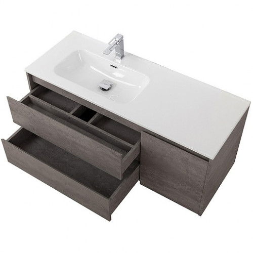 BelBagno Тумба с раковиной Kraft 100 L подвесная Cemento Grigio