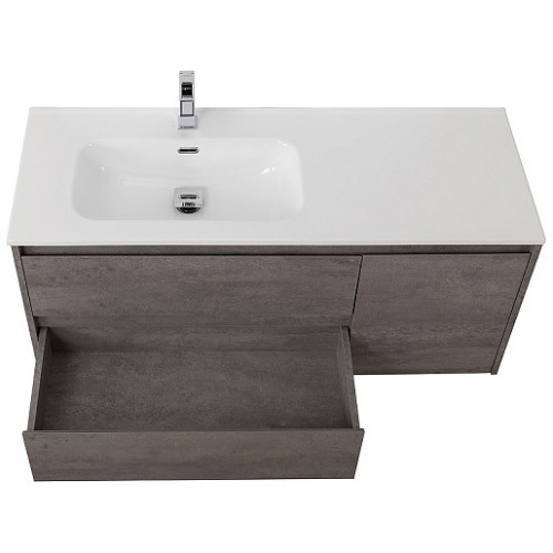 BelBagno Тумба с раковиной Kraft 100 L подвесная Cemento Grigio