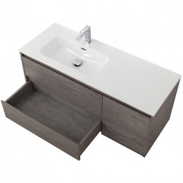 BelBagno Тумба с раковиной Kraft 100 L подвесная Cemento Grigio