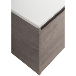 BelBagno Тумба с раковиной Kraft 100 L подвесная Cemento Grigio