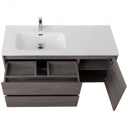 BelBagno Тумба с раковиной Kraft 100 L подвесная Cemento Grigio
