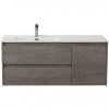 BelBagno Тумба с раковиной Kraft 100 L подвесная Cemento Grigio