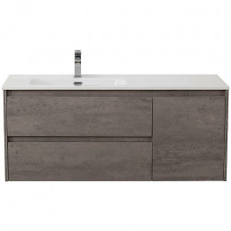 BelBagno Тумба с раковиной Kraft 100 L подвесная Cemento Grigio