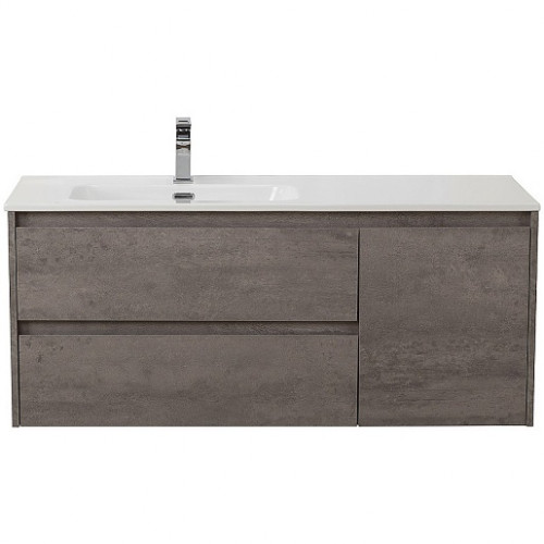 BelBagno Тумба с раковиной Kraft 100 L подвесная Cemento Grigio