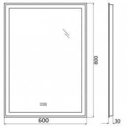 BelBagno Зеркало SPC-GRT-600-800-LED-TCH-WARM