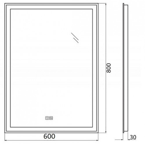 BelBagno Зеркало SPC-GRT-600-800-LED-TCH-WARM