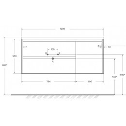 BelBagno Мебель для ванной Kraft 120 L подвесная Rovere Nebrasca Nature