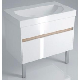 Kerama Marazzi Тумба для умывальника BUONGIORNO 80 белая с 2 ящиками, напольная