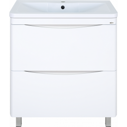 Misty Мебель для ванной Атлантик 80 L 2 ящика белая