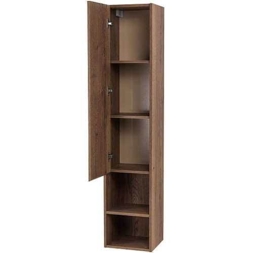 BelBagno Пенал для ванной Kraft 33/160 L Rovere Tabacco с открытой полкой