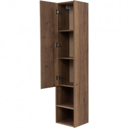 BelBagno Пенал для ванной Kraft 33/160 L Rovere Tabacco с открытой полкой