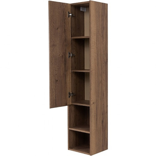 BelBagno Пенал для ванной Kraft 33/160 L Rovere Tabacco с открытой полкой