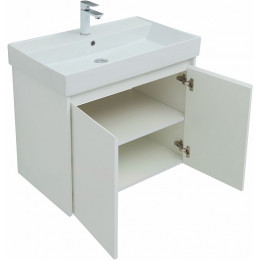 Aquanet Мебель для ванной Nova Lite 75 2 дверцы подвесная белая глянцевая