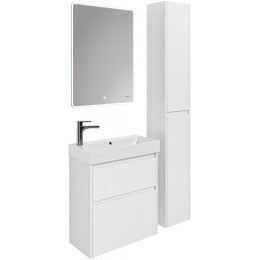Dreja Тумба с раковиной Slim 65 подвесная белая