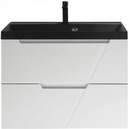 BelBagno Тумба с раковиной Vittoria 80 подвесная Bianco Opaco с раковиной BB800/450-LV-ART-AST-NERO