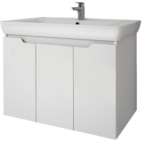 Dreja Тумба с раковиной Q Plus (D) 80 белая