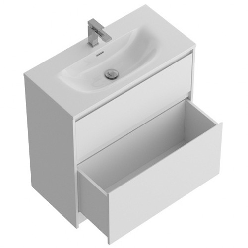 BelBagno Тумба с раковиной Kraft 39 80 напольная Bianco Opaco с раковиной BB-8099-3-80