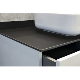 Comforty Мебель для ванной Милан 90 T-Y9378 с графитовой столешницей подвесная белая