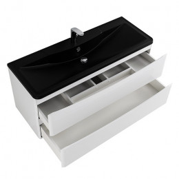 BelBagno Тумба с раковиной Acqua 120 подвесная Bianco Lucido с раковиной BB1200/455-LV-ART-ALR-NERO