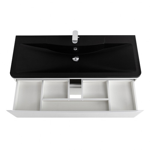 BelBagno Тумба с раковиной Acqua 120 подвесная Bianco Lucido с раковиной BB1200/455-LV-ART-ALR-NERO
