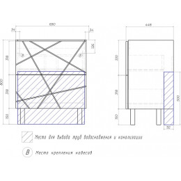 Vigo Тумба под раковину Geometry 2-700 белая