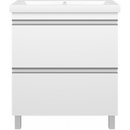 Misty Тумба с раковиной Ингрид 75 белая