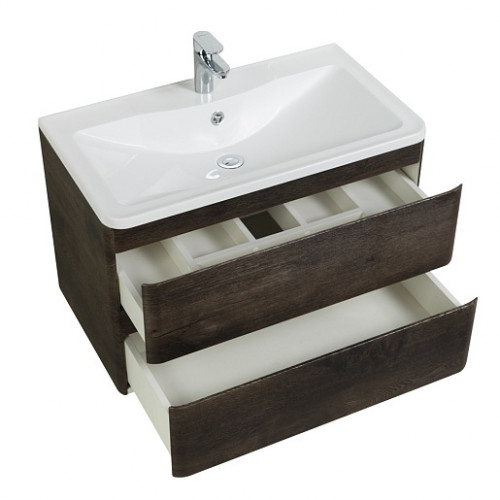 BelBagno Тумба с раковиной Albano 100 подвесная Rovere Nature Grigio