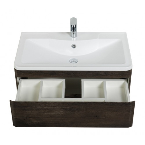 BelBagno Тумба с раковиной Albano 100 подвесная Rovere Nature Grigio
